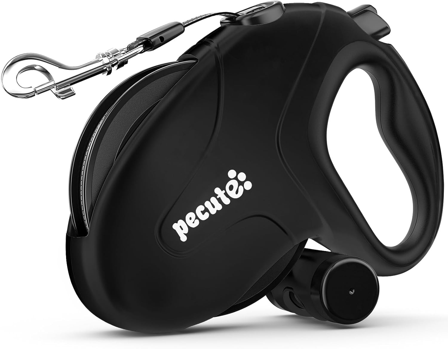 Pecute Retractable Dog Leash with Poo Bag Holder, 10m/32ft Extended dog Leash with 360° Tangle-Free, Anti-Slip Handle and Quick Brake Button, Suitable for Dogs Up to 110lbs/50kg in Weight