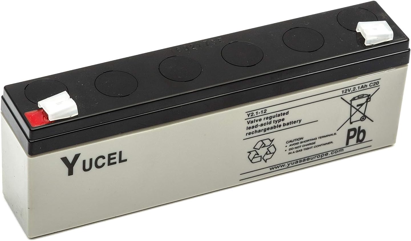 Yucel/Yuasa Y2.1-12 Sealed Lead Acid Battery 12v 2.1ah Fire Alarm Panel Back Up