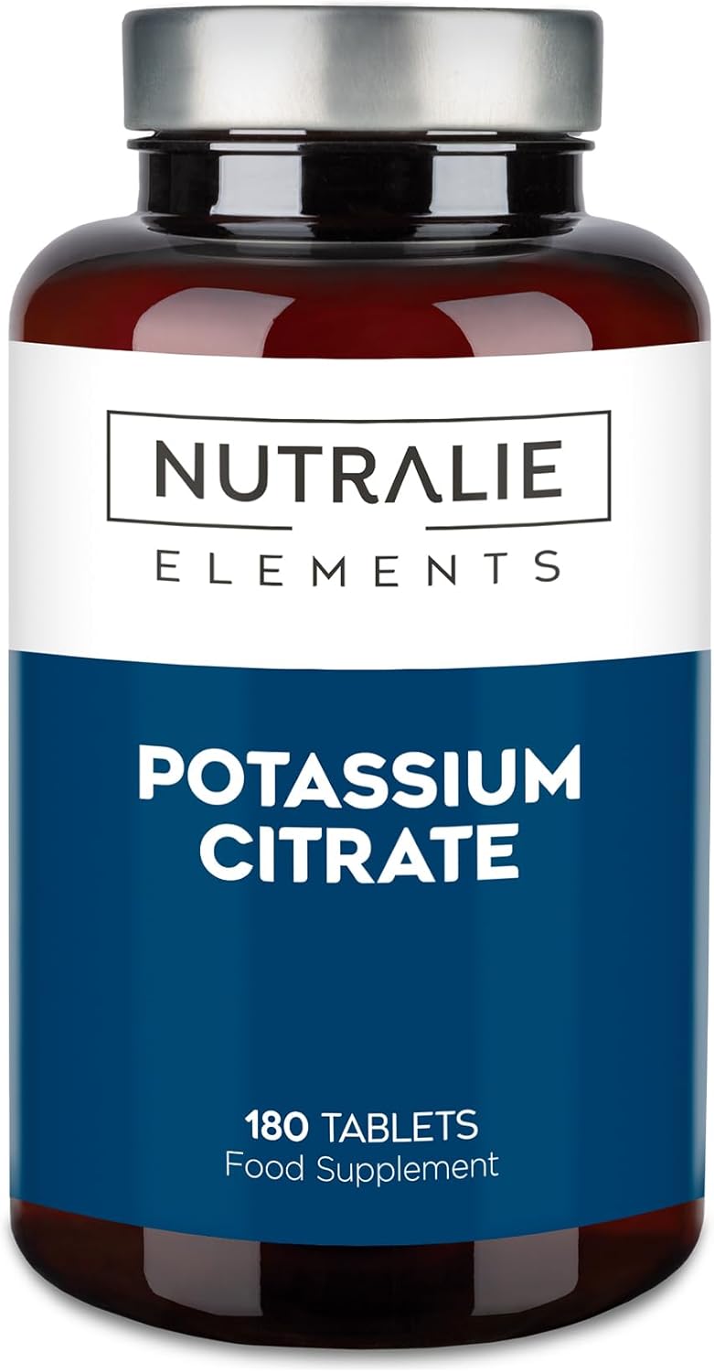Potassium - Potassium Citrate - High Dose - 2880mg - Element Pure Potassium +1000mg - Muscle - Potassium Citrate - 180 Tablets - Nutralie