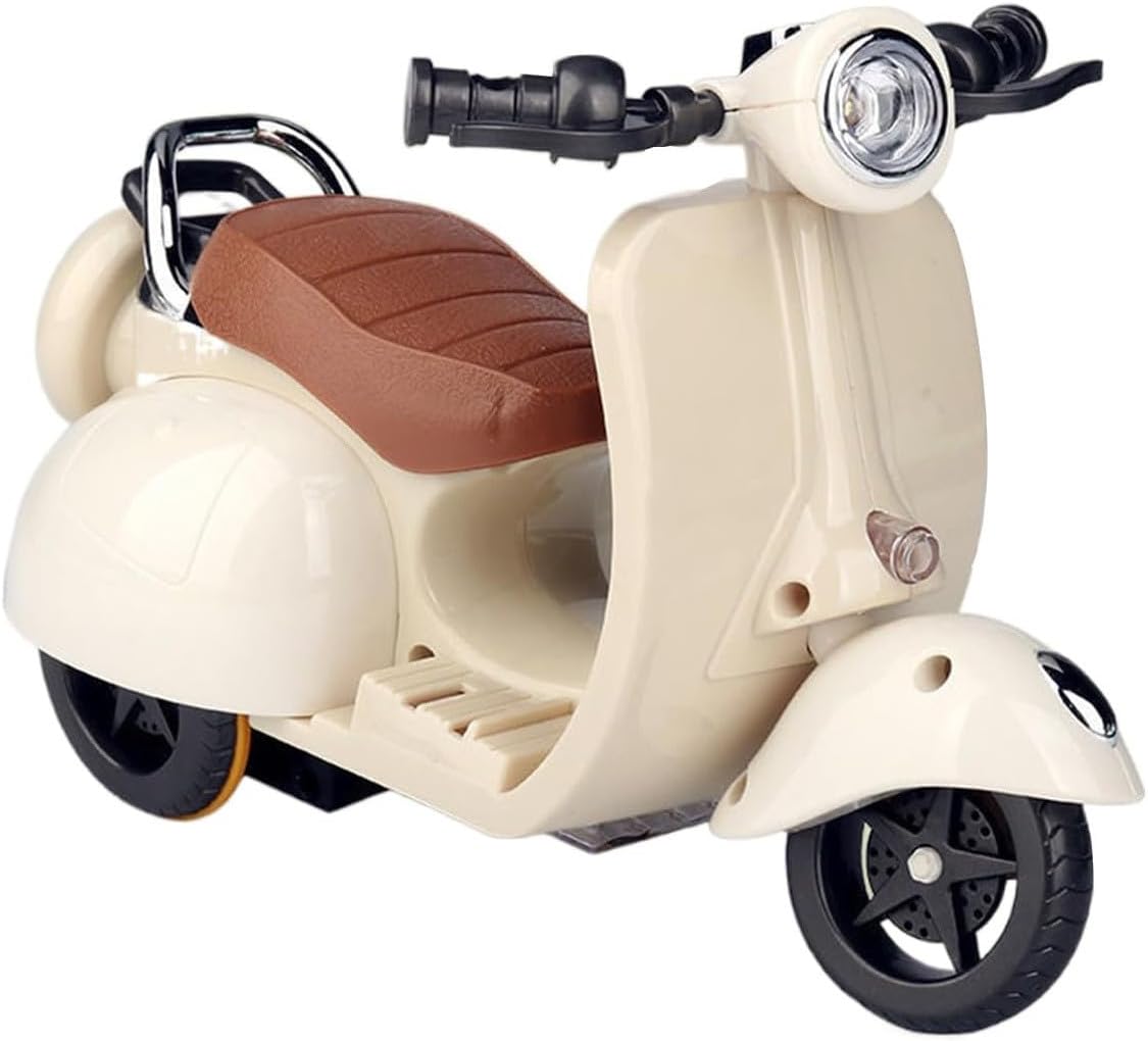 La bubu Accessories La bubu Scooter Toy with Light and Music Interactive Rotating Toy for Cute Have a Seat Decor Desktop Ornaments for Collectors (Beige)
