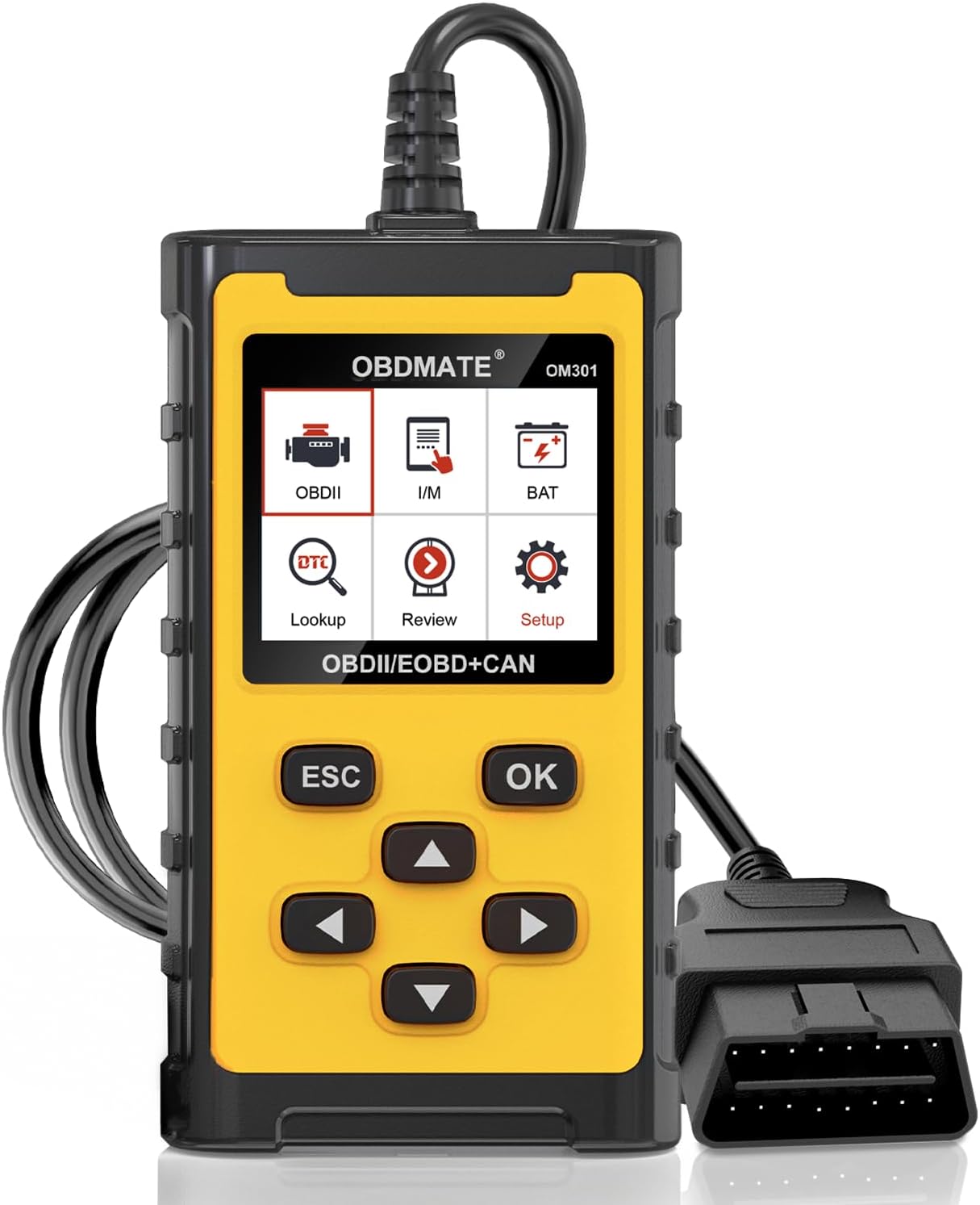 Car Scanner, Read&Clear Codes| Wireless Printing| Battery Voltage Test| Graphic Live Data, 2025 Upgraded Check Engine Code Reader OBDII Diagnostic Tool Unviersal for 99% Cars from 1996