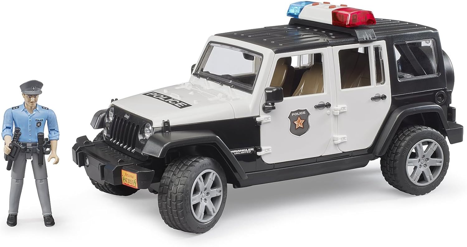 Bruder Jeep Wrangler Unlimited Rubicon Police Vehicle with Policeman