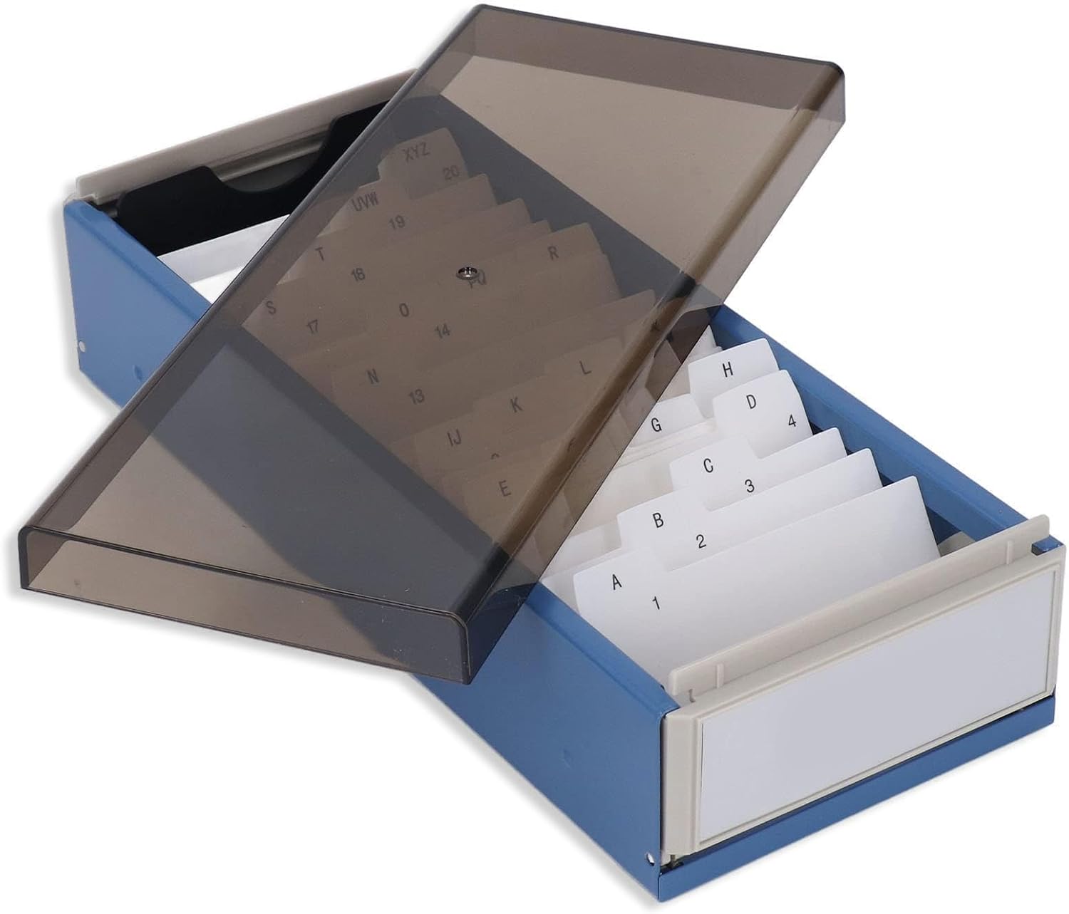 Business Card Holder Organizer for Desk,Iron Business Card Rolodex 800 Business Card Storage A to Z Card File Card Holder Organizer Index Card Organizer with High Transpare (10.8 X 6.6 X 26.6cm)