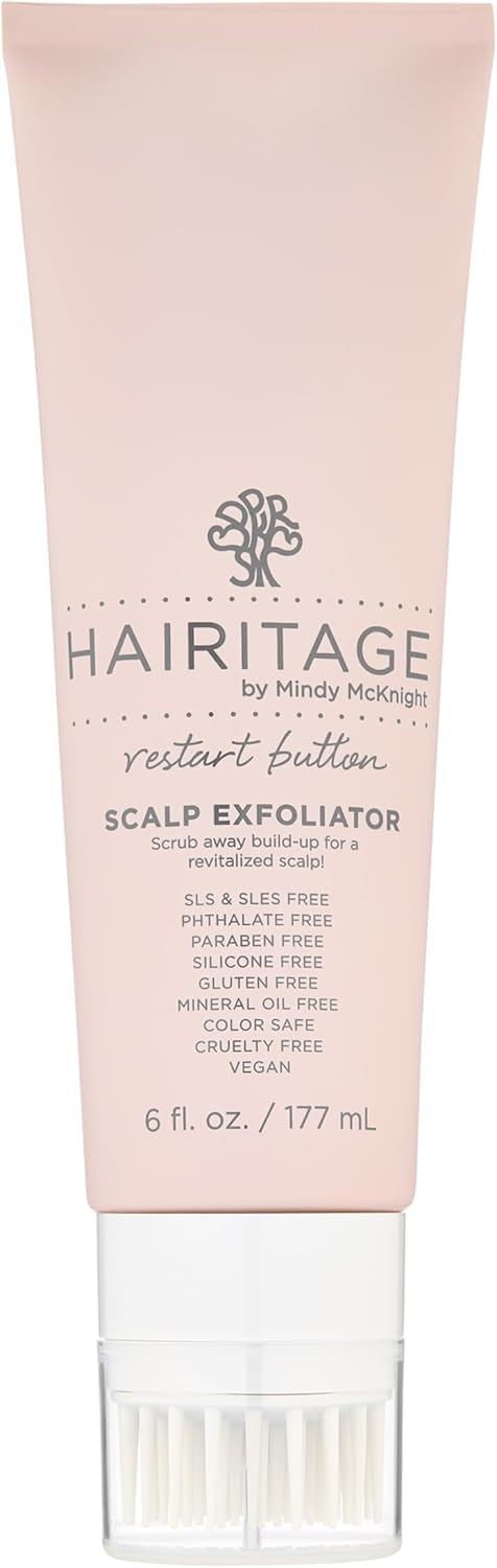 Hairitage EXFOLIATING BUTTON FOR DRY AND SENSITIVE SCALP: Promotes Scalp Health: Clarifying Exfoliating Scalp for Healthier Hair 6 oz (Pack D)
