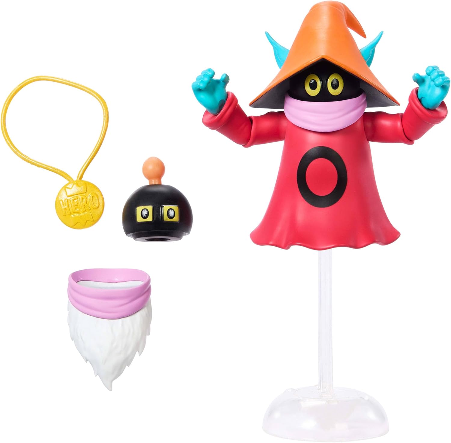 Masters of the Universe Origins Action Figure Cartoon Collection Orko, 5.5-inch 1980s MOTU TV Magician, Detailed Design, Stand & Montork Head, JBM92