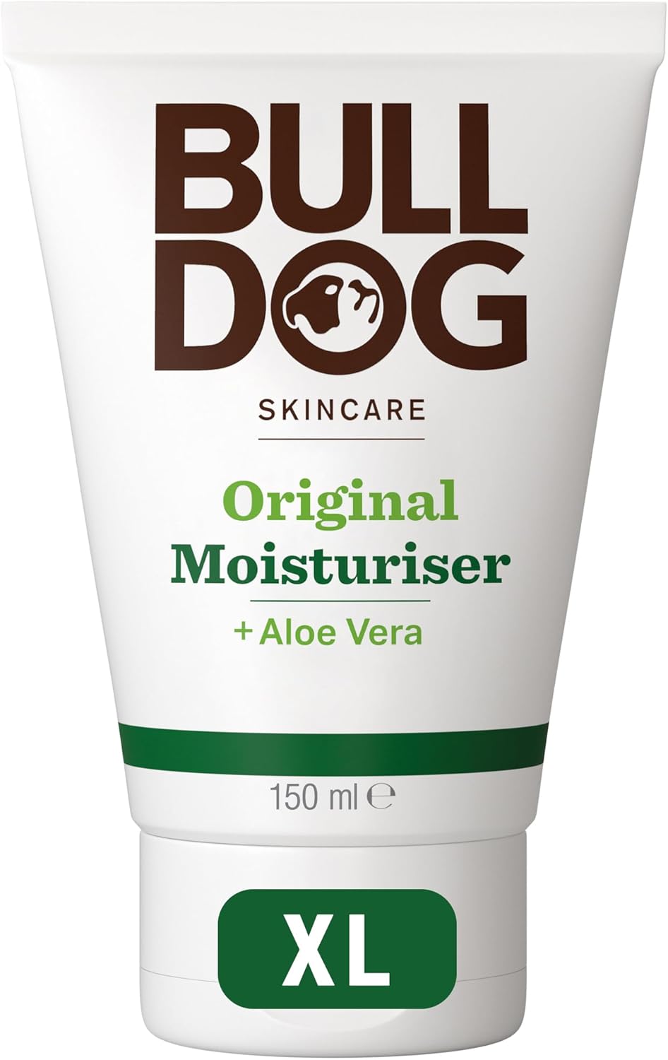Bulldog Skincare Original Men's Moisturiser, Non-Greasy Hydrating Face Lotion, Fast-Absorbing, Vegan, Natural Fragrance, Daily Face Moisturiser for Men, XL Size, 150ml