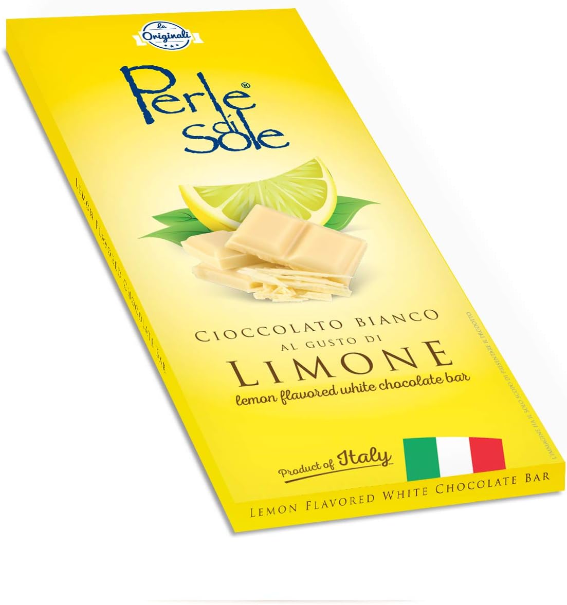 Lemon Flavored White Chocolate Bar - Perle di Sole