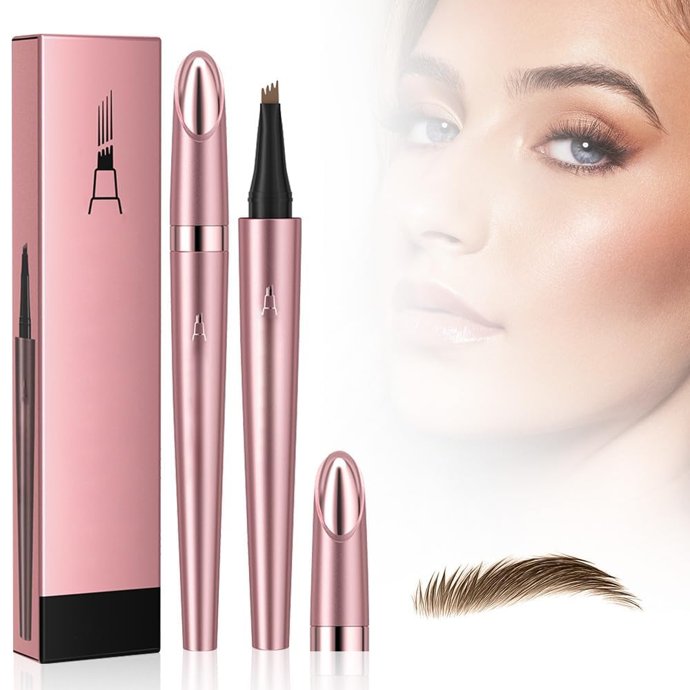 Magic Eyebrow Pencil-2024 New Waterproof Magic Eyebrow Pencil Microblading Eyebrow Pencil,Natural Fine Stroke Microblading Eyebrow Pencil (2PCS, Dark Brown)