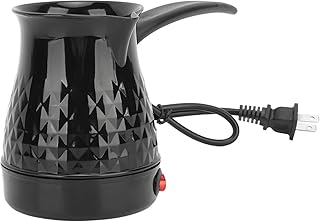 Coffee Maker, ABS Stainless Steel Electric Arabic, Greek & Turkish Coffee Pot, 600ml Even Heating Tea Maker Kettle with Removable & Anti Scald Handle for Greek Arabic Tea, Milk, Butter