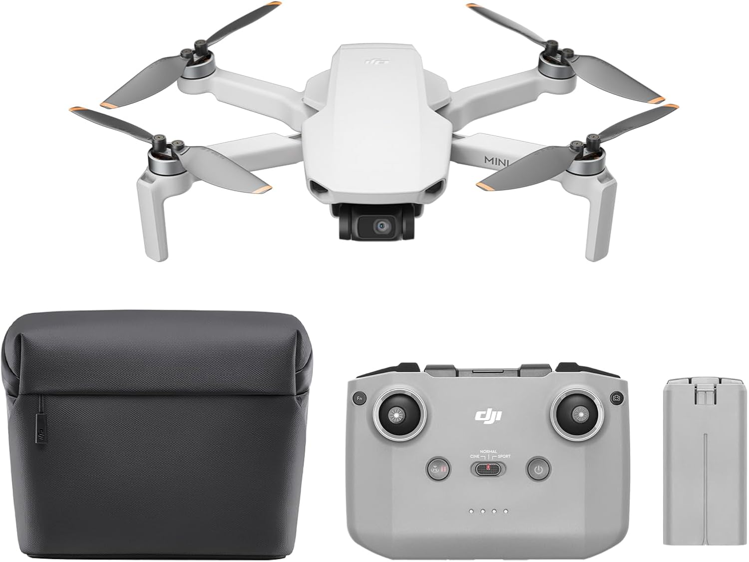 DJI Mini 4K Camera Drone Combo, Drone with 4K UHD Camera for Adults, Under 249 g, 3-Axis Gimbal Stabilization, 10km Video Transmission, Auto Return, 2 Batteries for 62-Min Max Flight Time, QuickShots