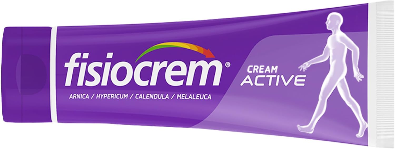 FISIOCREM Cream Active - Herbal Moisturising Massage Rub for Neck, Shoulders & Back Comfort - Contains Arnica Montana - Trusted 30+ Years - 60ml