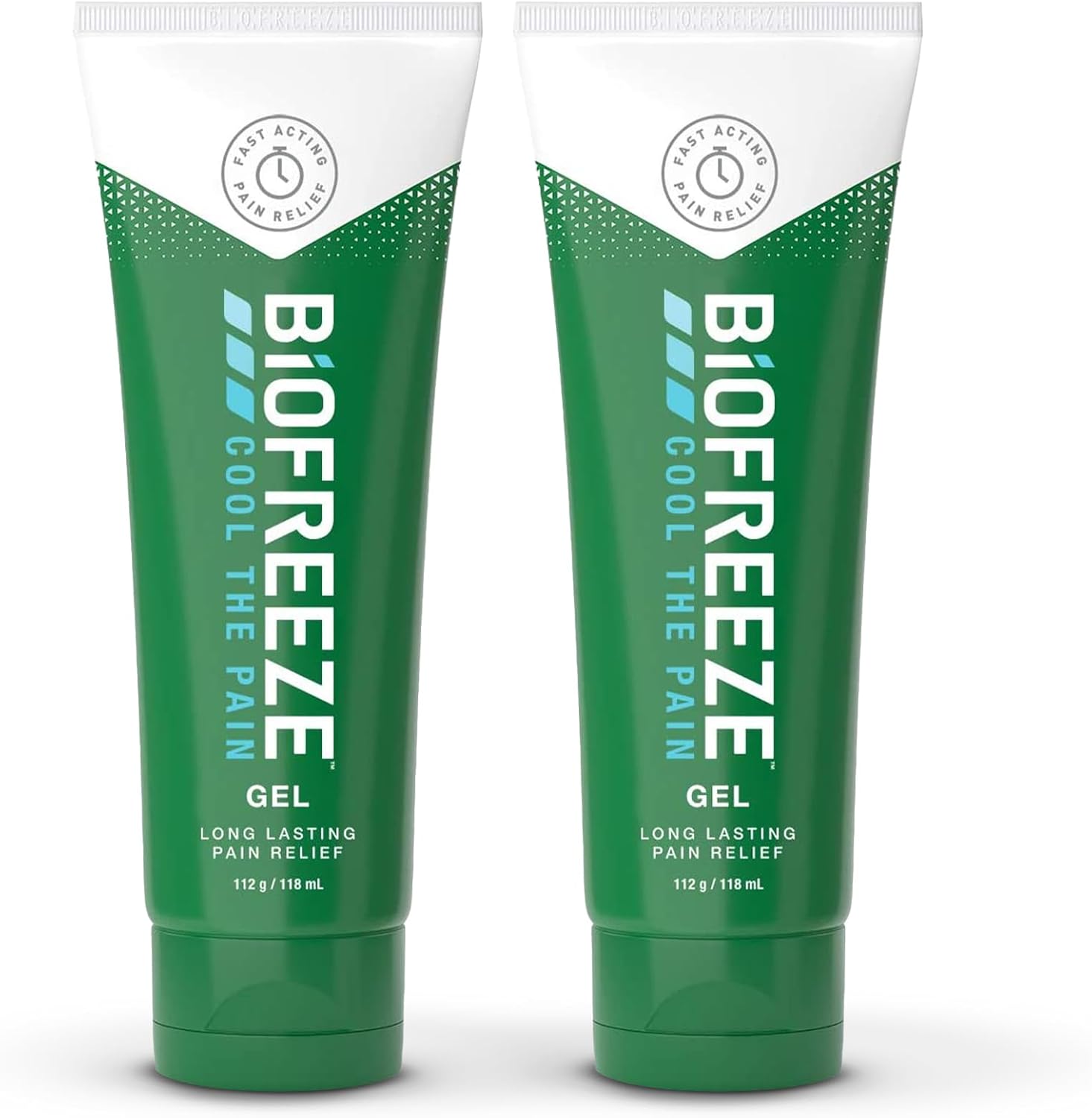 Biofreeze Gel, 118ml X 2, Cold Relief, Cooling Gel, Cold Therapy, Back Pain, Neck Pain, Muscle Pain Relief, Joint Pain, Long Lasting, Cools Pain, Muscles, Bones And Joints, Pain and Fever