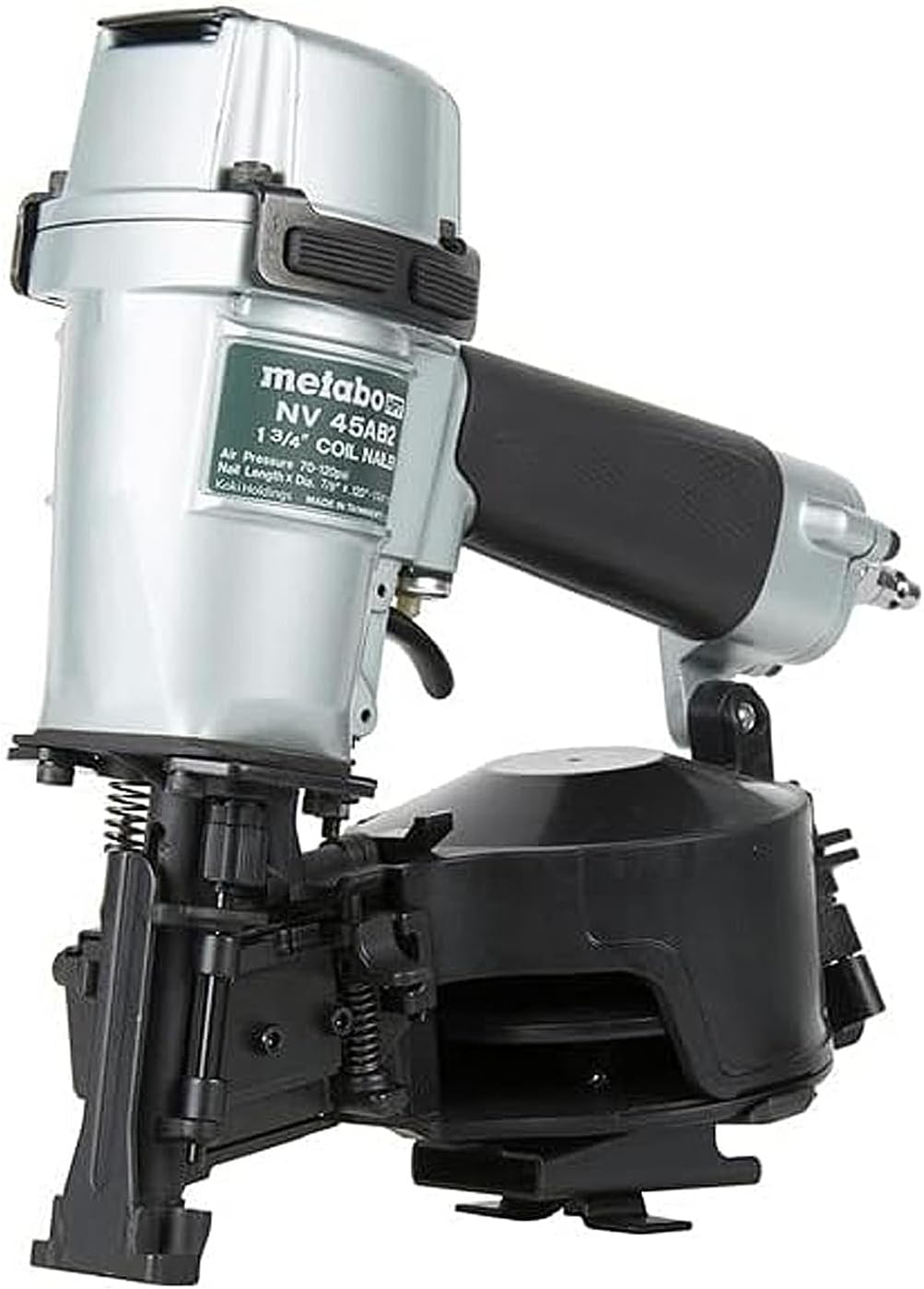 Metabo HPT Roofing Nailer, Pro-preferred Pneumatic Power Nailers, Ideal for Asphalt Roofing Shingles, 16 Degree 7/8″ to 1-3/4″ Roofing Nails, NV45AB2