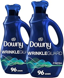 Downy WrinkleGuard Liquid Fabric Softener and Conditioner, Fresh, 48 fl oz 48 Loads, Pack of 2
