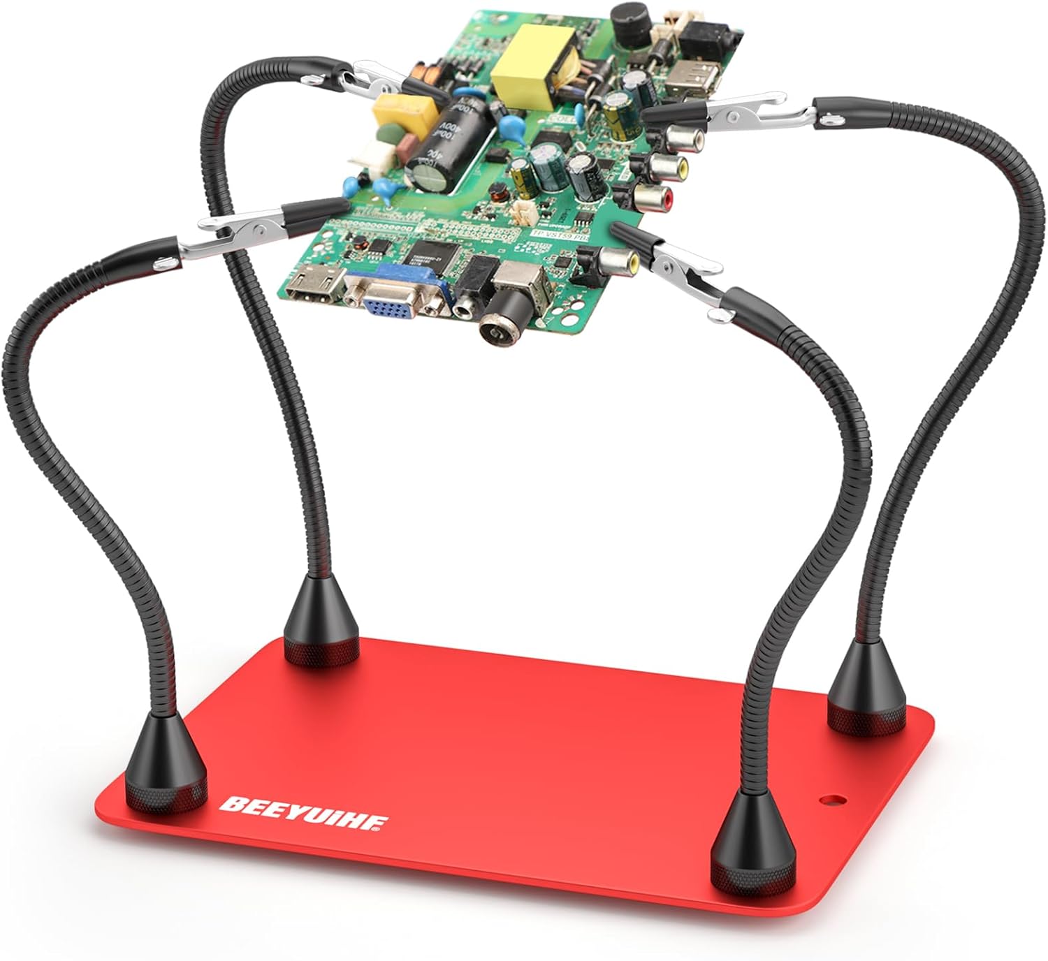 Helping Hands Soldering Station 4 Magnetic Flexible Arms Solder Helping Hands, Third Hand Soldering Tool for Electronic Repair Soldering Jewelry Crafts #MK90