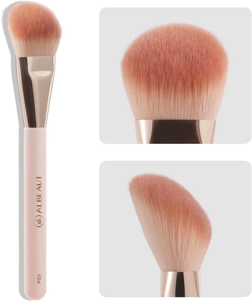 Angled Foundation Brush for Cream Liquid Makeup,Contour Blush Bronzer highlight Makeup, Angled Face Makeup Tool (Multitask Face Brush)