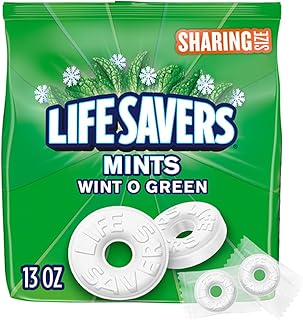 LIFE SAVERS Wint-O-Green Breath Mints Hard Candy, Sharing Size, 13 oz Bag