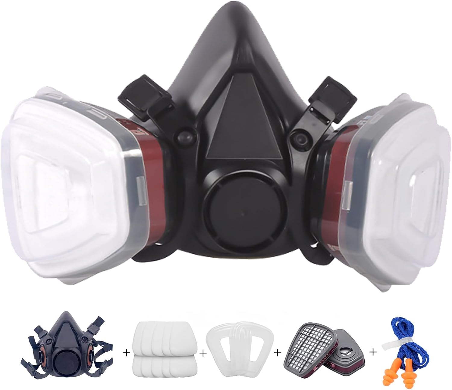 Prassia Reusable Face Cover Set for Painting,Gas, Dust, Machine Polishing