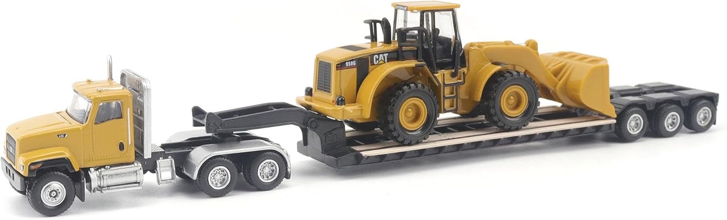 Diecast Masters 1/87 Caterpillar CT681 Day Cab with Lowboy & 950G Wheel Loader 84418