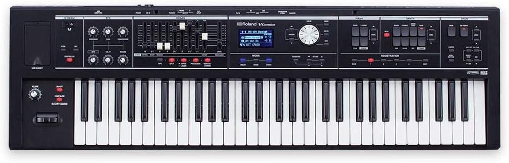 Roland VR-09-B 'V-Combo' | Travel-Ready 61-Note Keyboard with All the Sounds You Need (VR-09-B)