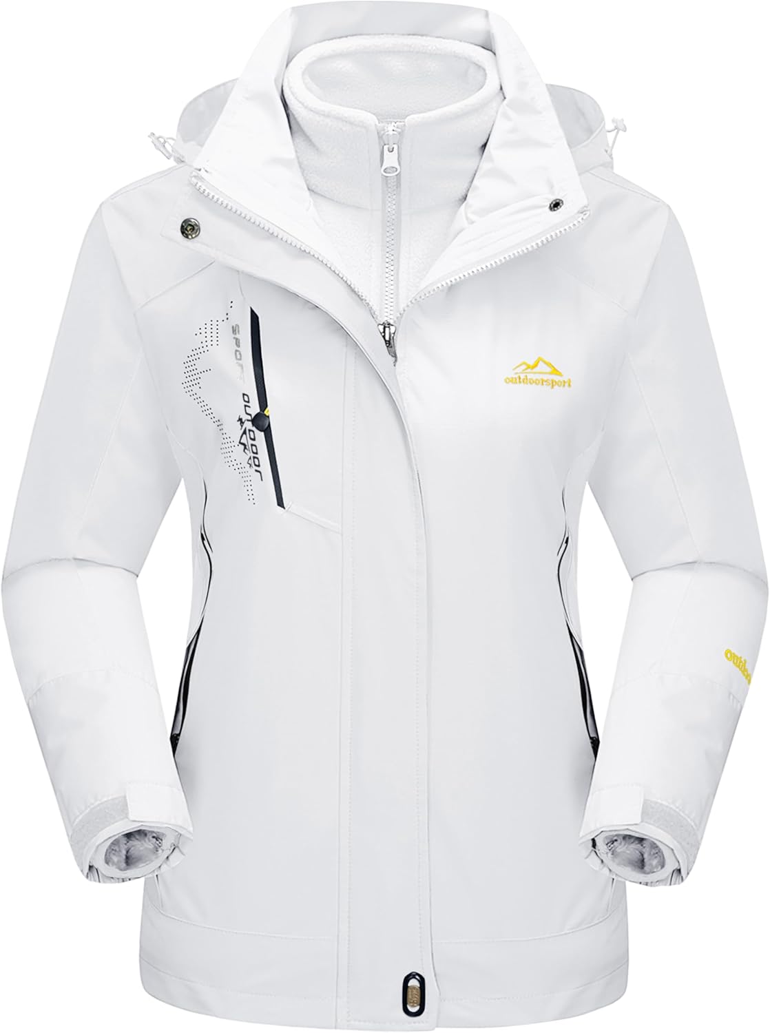 MAGCOMSEN Women's 3-in-1 Winter Coats Snow Ski Jacket Water Resistant Windproof Fleece Lined Winter Jacket Parka