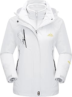 MAGCOMSEN Women's 3-in-1 Winter Coats Snow Ski Jacket Water Resistant Windproof Fleece Lined Winter Jacket Parka
