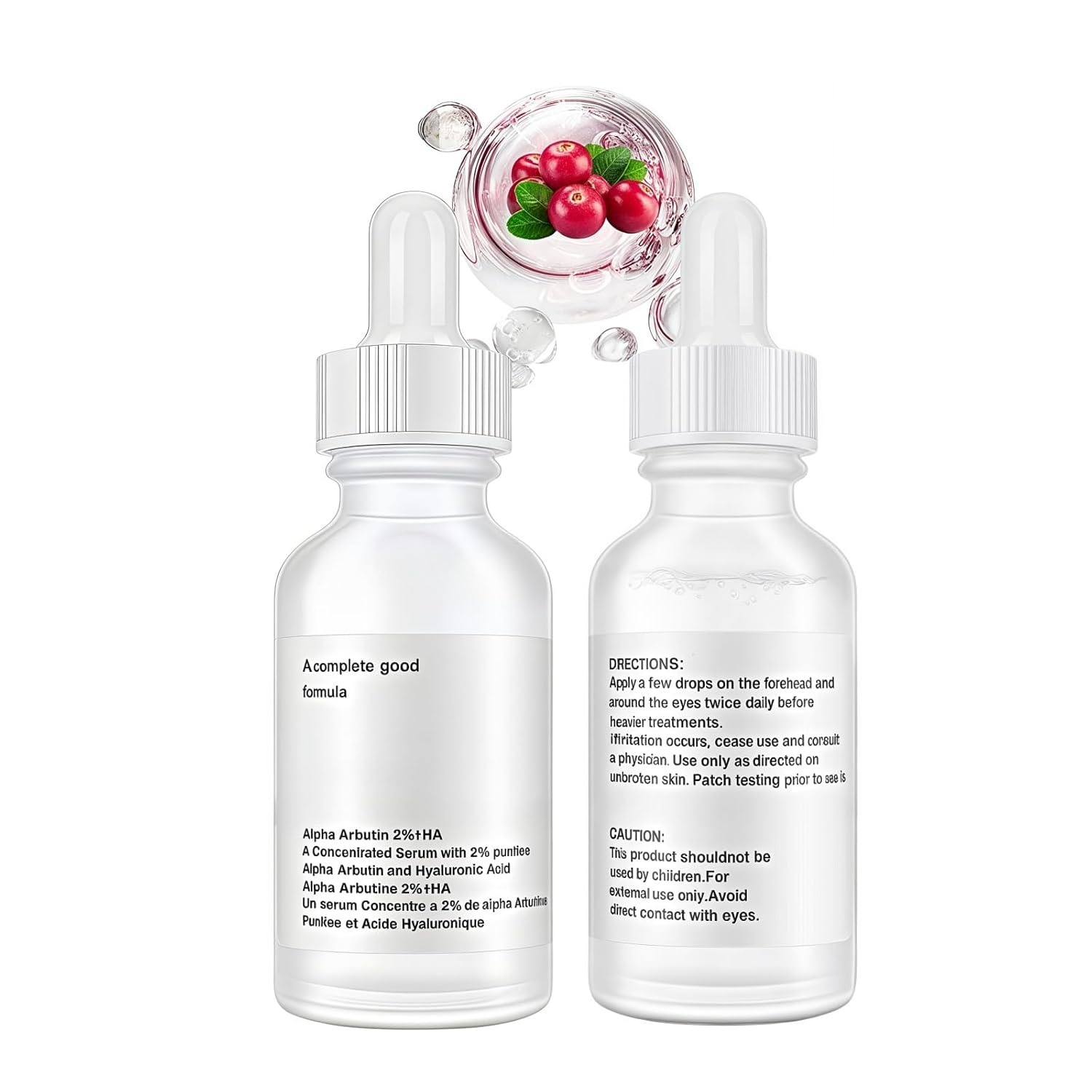 Alpha Arbutin 2% + Hyaluronic Acid Serum, Alpha Arbutin Moisturizing Serum, For Acne And Spots, Facial Anti-aging And Anti-wrinkle Serum, Suitable For All Skin Types (2PC)