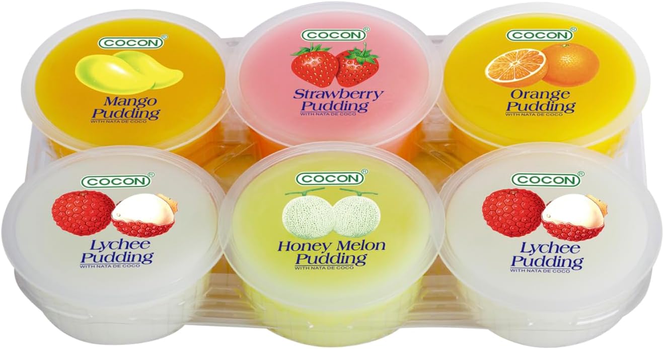 Cocon Assorted Fruit Jelly Pudding, 6 x 80g