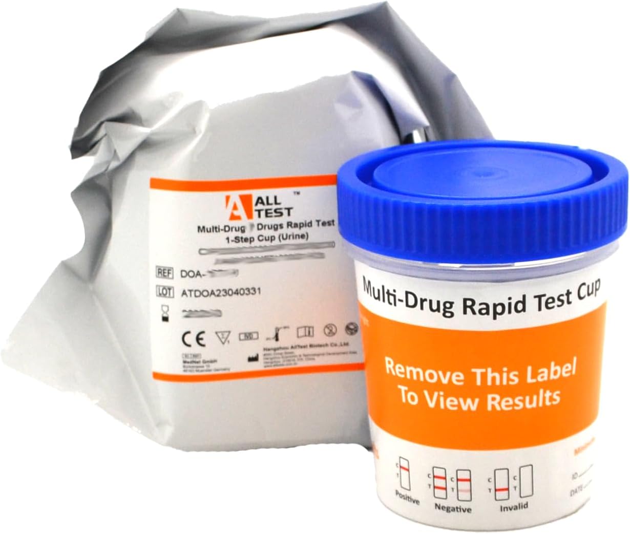 ALLTEST 17 in 1 Drug Test Cup – Urine Drug Screening Kit for Cannabis, Cocaine, Opiates & More – Instant Results for Home, Work, or Rehab Use