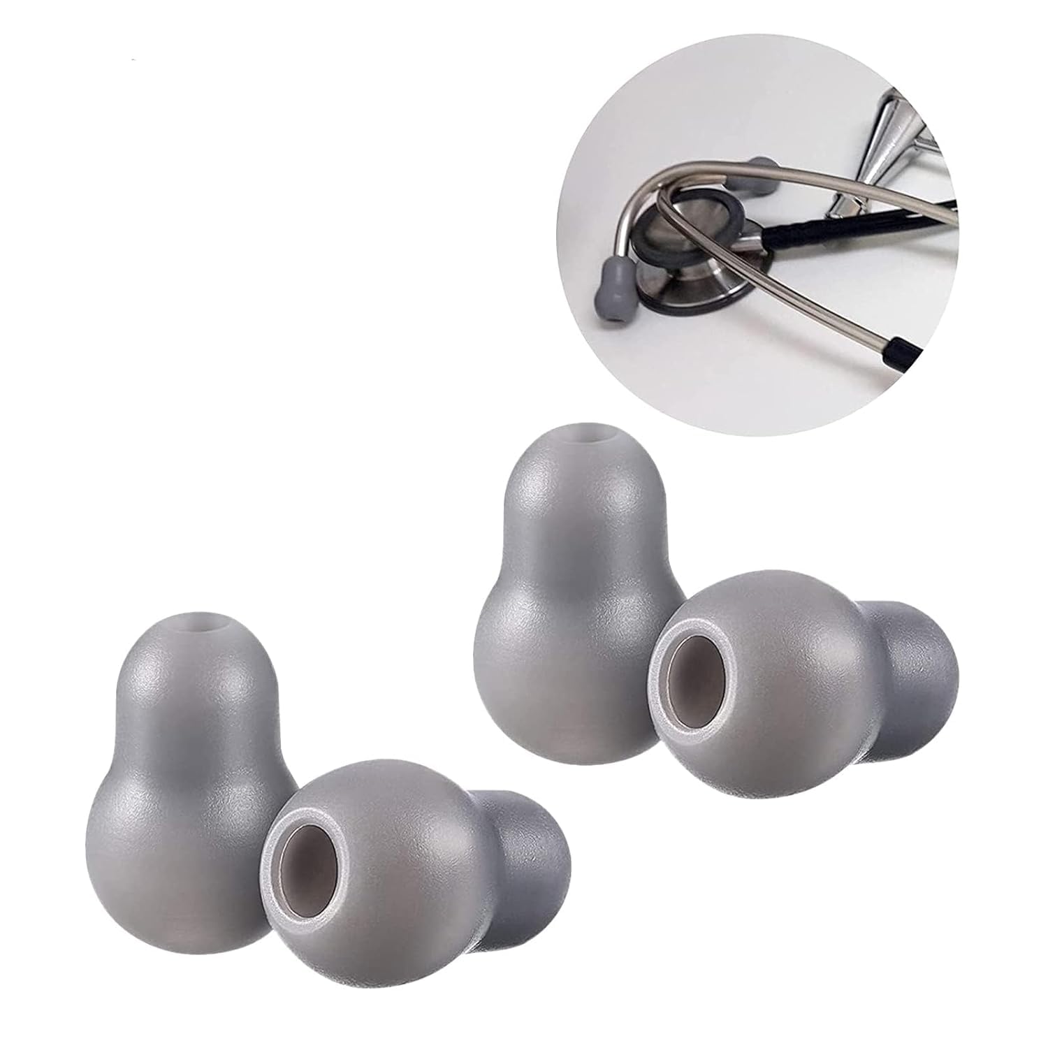 Stethoscope Ear Tips Replacement Stethoscope Parts Compatible for Littmann Stethoscopes Ear Pieces Fits Classic 3 /Cardiology 3 /Cardiology 4/Cardiology III & IV(grey)