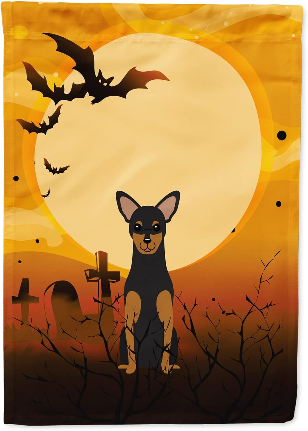 Caroline's Treasures BB4294GF Halloween Manchester Terrier Garden Flag Mailbox Flag Decorative Yard Flag Banner Outside Patio Artwork Yard Flower Beds, Garden Size, Multicolor