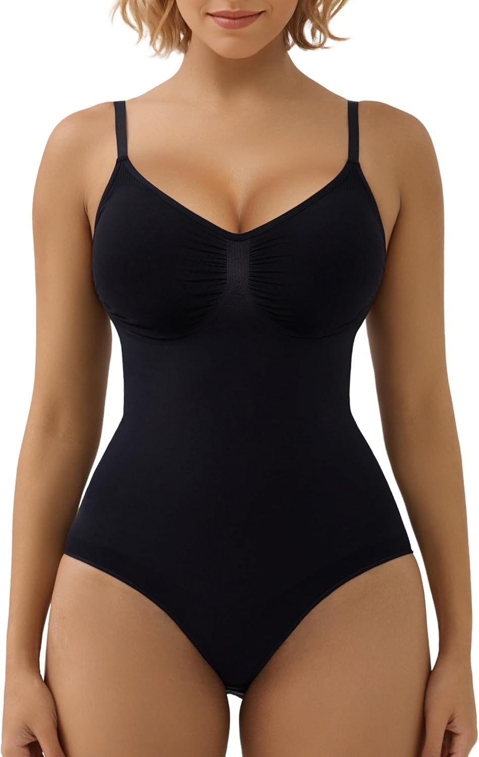 SHAPERX Women's Shapewear Bodysuit Tummy Control Body Shaper Seamless Sculpting Snatched Waist Body Suit