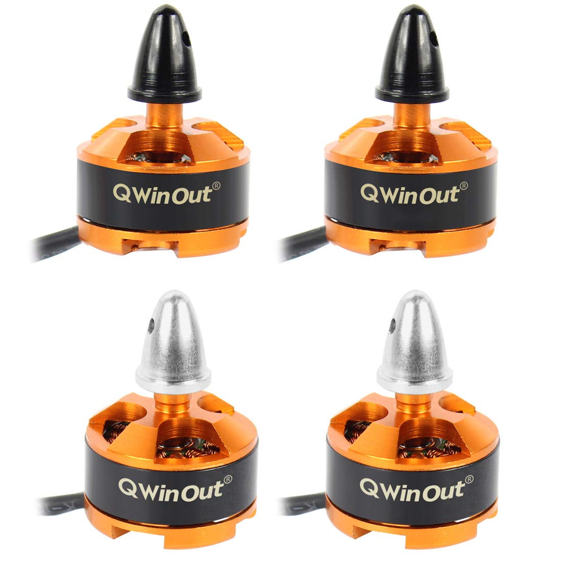 QWinOut 1806 2400KV CW CCW Brushless Motor for DIY 2-3S FPV Racing Drone 250 Mini Drone Multi-Rotor CC3D 260 330 RC Quadcopter (2 pcs CW + 2 pcs CCW)