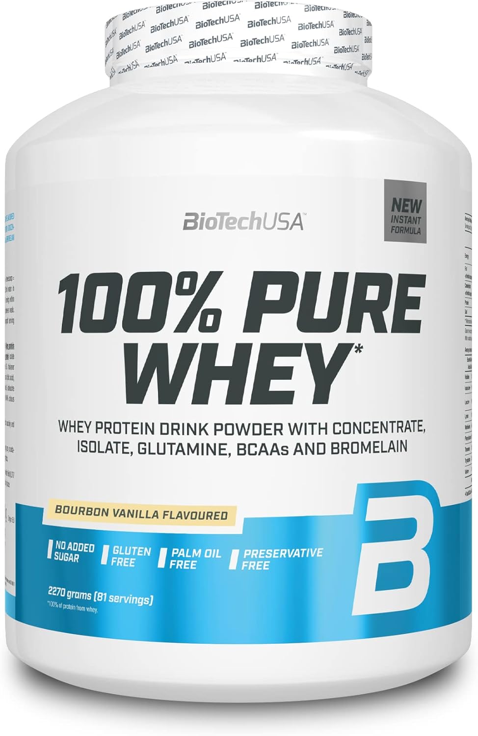 Biotech USA 100% Pure Whey 2270g Bourbon Vanilla