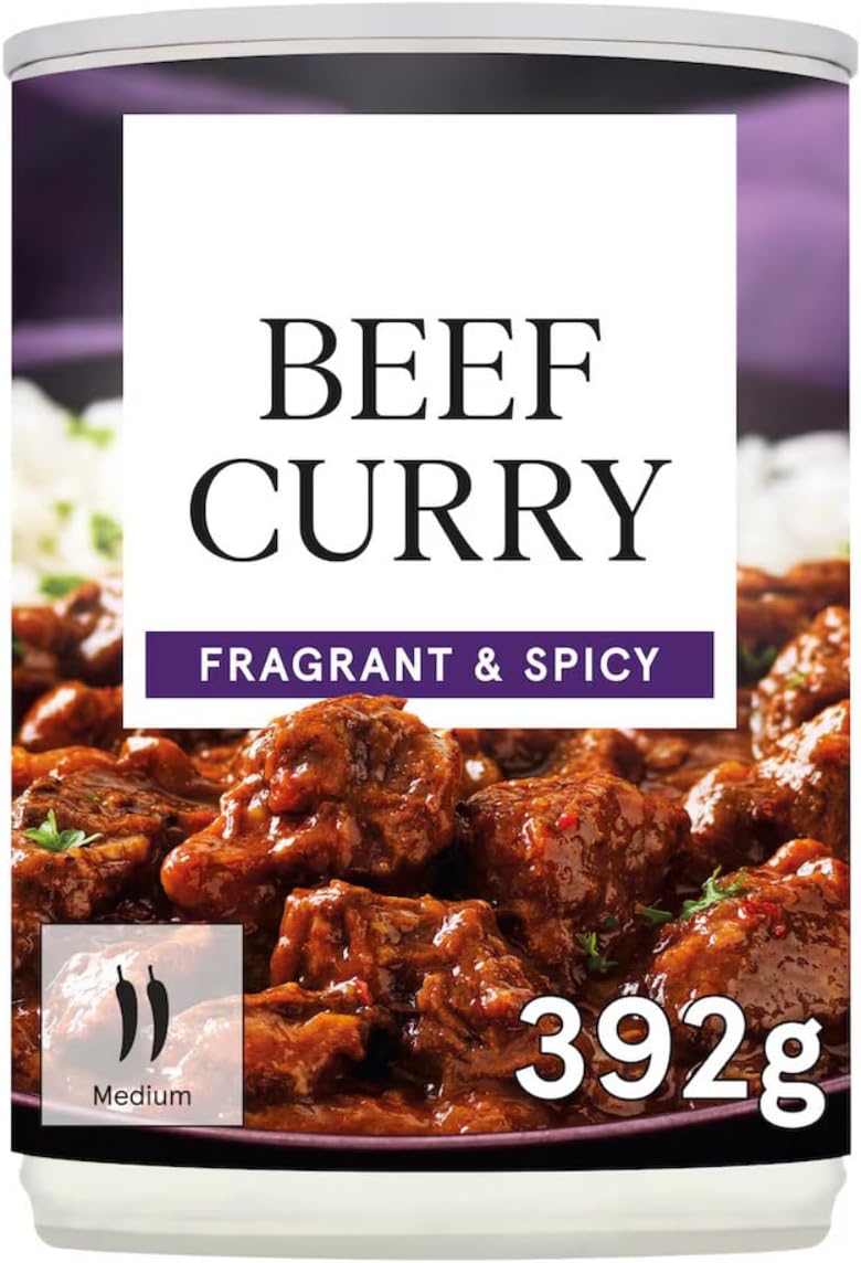 Beef Curry 392G, Chunks of beef with onion in a medium spiced curry sauce, Fragrant & Spicy Tender beef, cooked with traditional aromatic spices