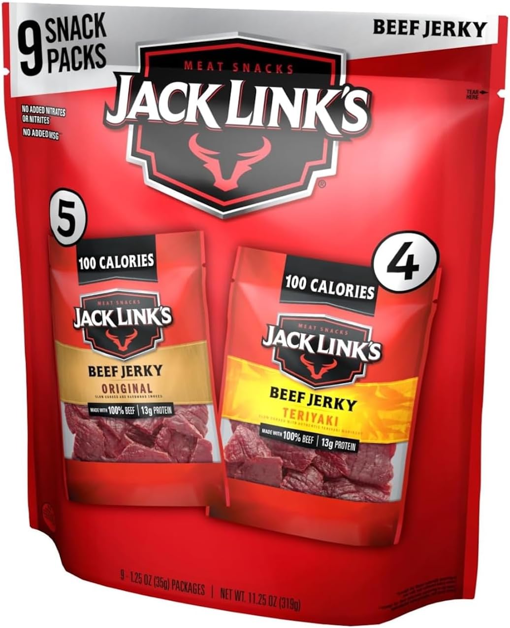 Jack Links Premium 110 Calorie Snack Beef Jerky Variety Pack, 11.25 Ounce by Jack Links