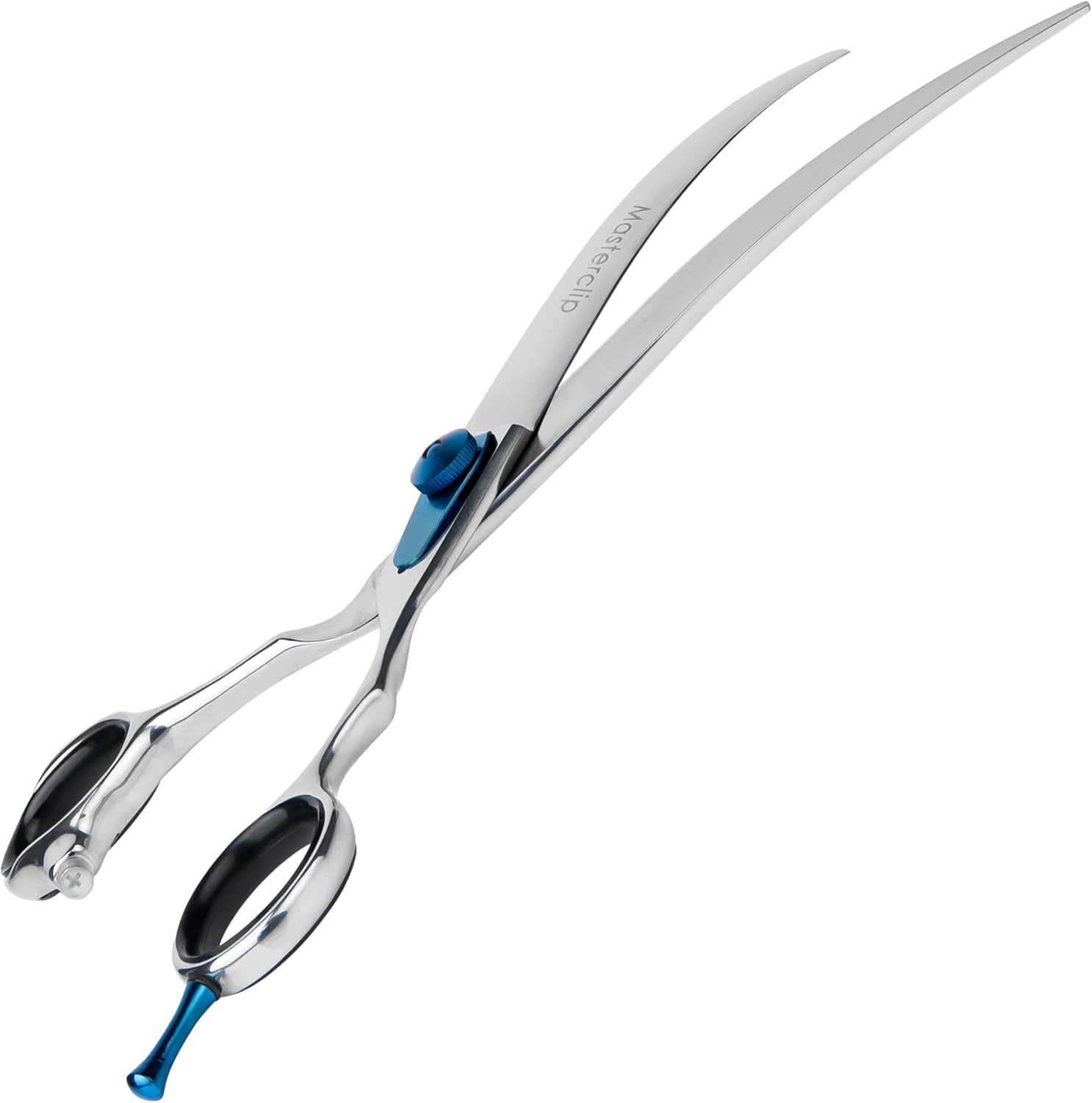 Masterclip 7.5” Essentials Curved Scissors – Professional High Grade Stainless Steel Easy Grip Dog Grooming Scissors – Ideal for Shaping Around Natural Curves (Right Handed)