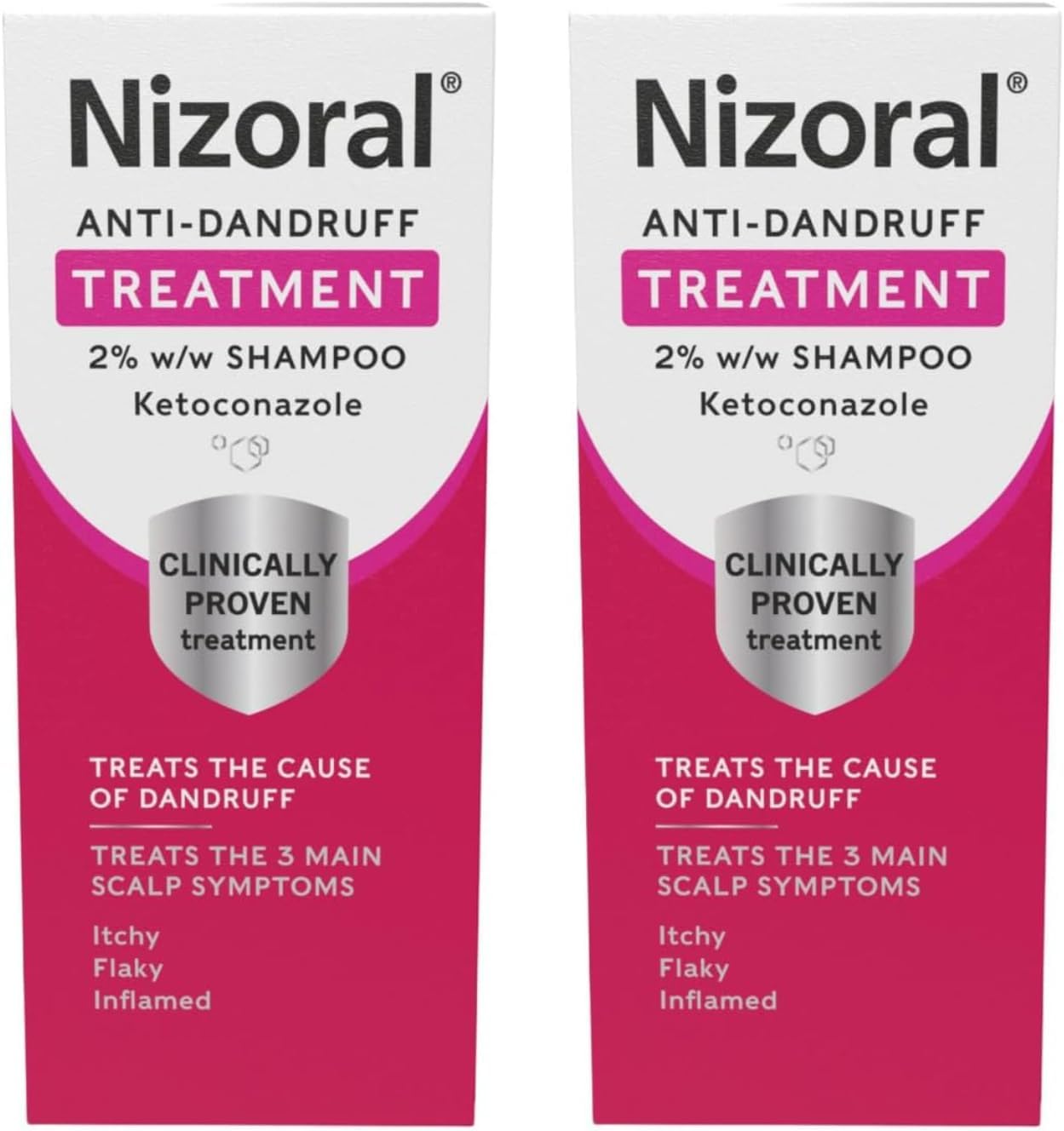 Nizoral Anti Dandruff Shampoo, 60 ml - Pack of 2