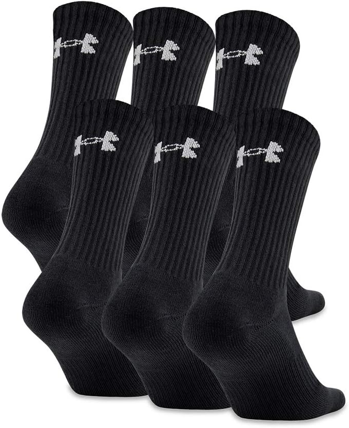Under Armour Adult Cotton Crew Socks, Multipairs