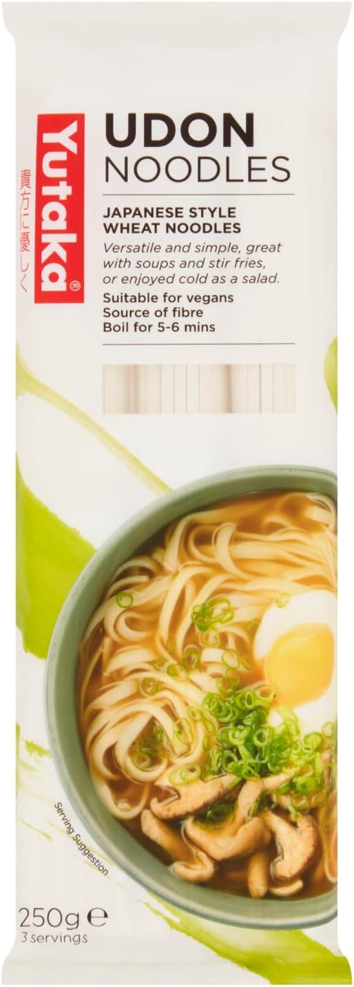 Yutaka Udon Noodles 250 g | Authentic Japanese Wheat Noodles | Thick & Chewy Texture | Quick-Cook | Perfect for Soups, Stir-Fries & Hotpots