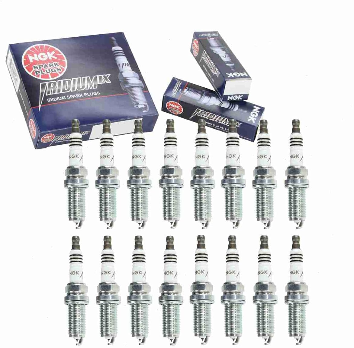 16 pc NGK Iridium IX Spark Plugs compatible with Ram 1500 5.7L V8 2011-2024 HEMI V8 truck