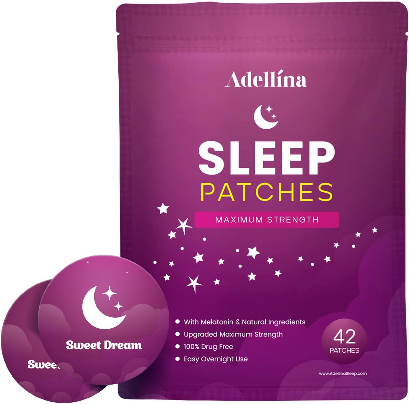 Sleep Patches for Adults Extra Strength: Easy-to-Apply Sleep Patch with Melatonin & Valerian 42 Patches