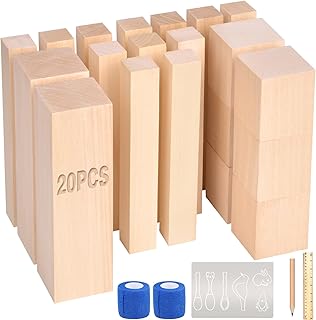 25 pcs Whittling Wood Blocks Wood Carving Kit with 3 Different Sizes,Whittling Wood Carving Basswood for Wood Carving Set Wood Carving Wood (6inch)