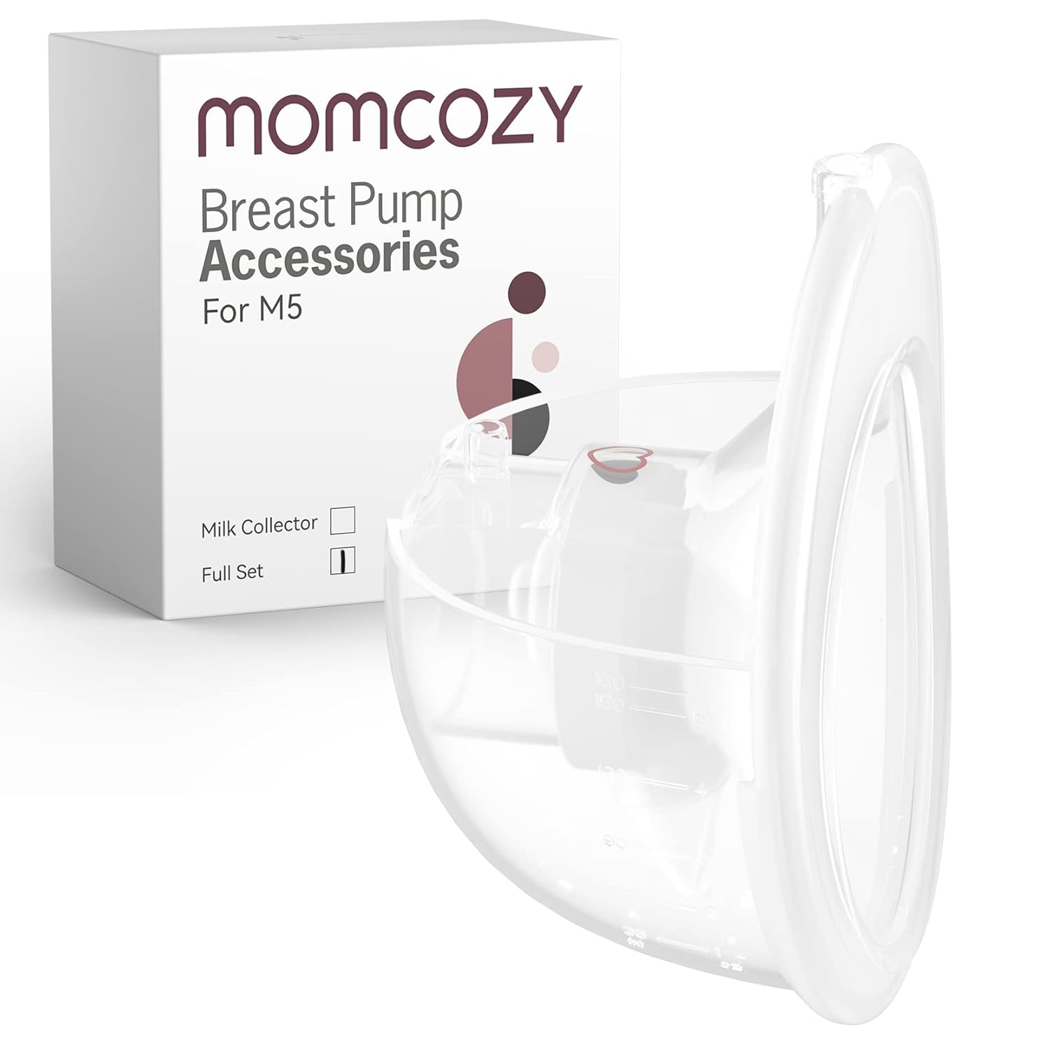 Momcozy Full Set Collector Cup Only Compatible with Momcozy M5 NOT for Others，with Double-Sealed 24mm Flanges