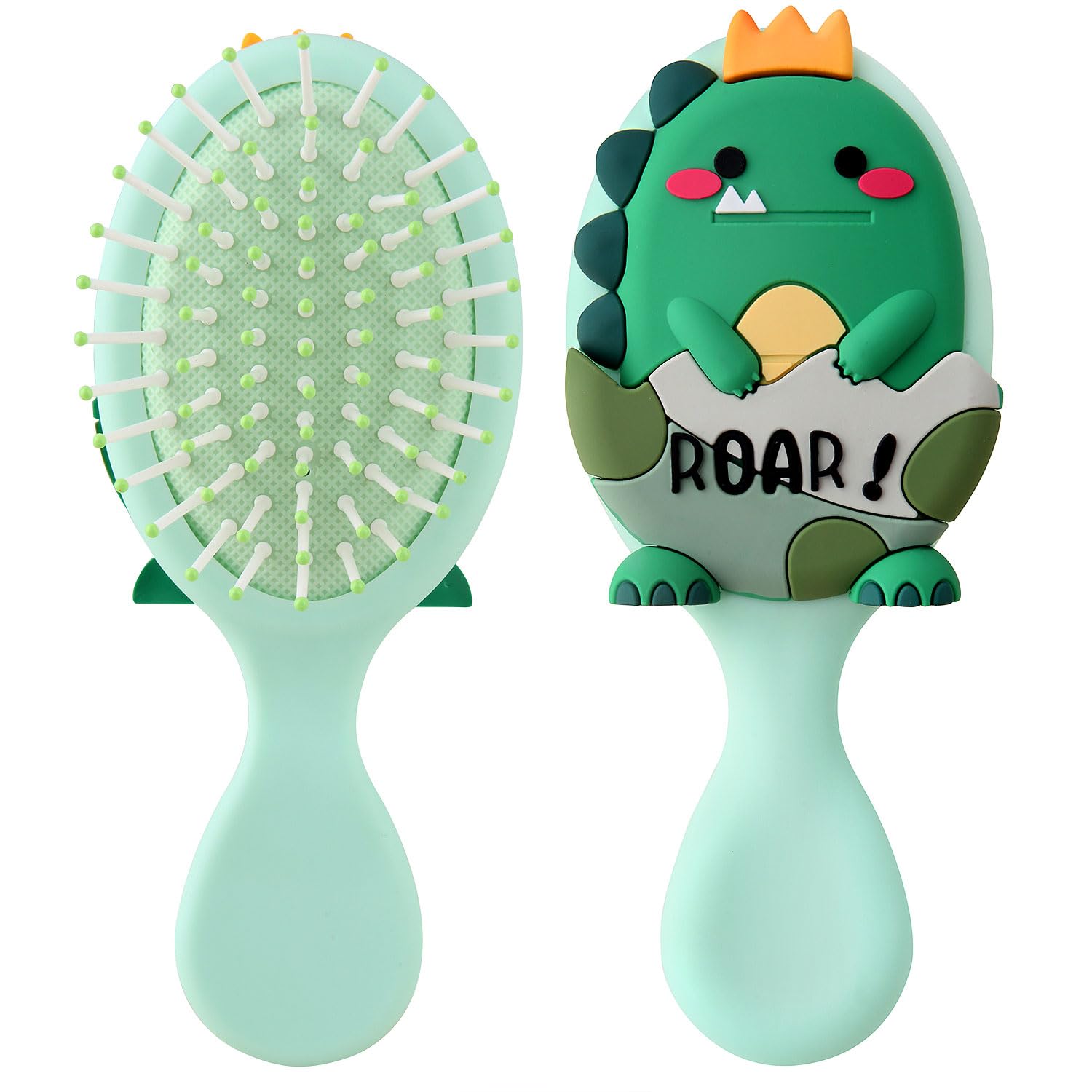 mini hair brush for kids, small toddler Hair Brush, travel hair brush for Boys and Girls Baby ，Detangler Brush for Wet or Dry Hair Thick or Curly Natural Straight Hair(green)