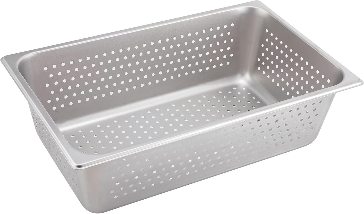 Winco Full Size 6" Deep Metal Food Pan/Steam Table Pan, Perforated, 22 Gauge