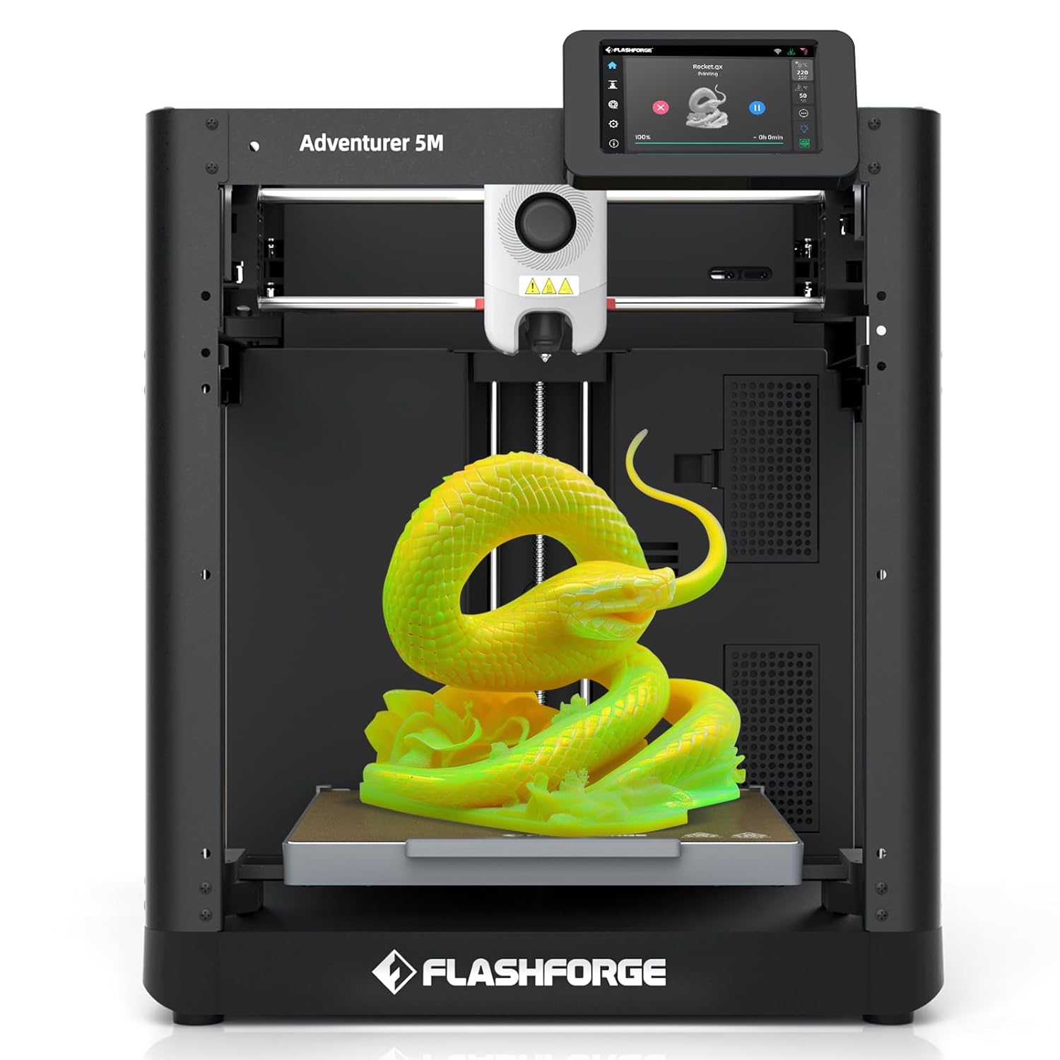FLASHFORGE Adventurer 5M 3D Printer,600mm/s Max Speed Core XY 3D Printers with Auto Leveling,280°C Direct Extruder, 3s Detachable Nozzle, Dual-Sided PEI Platform,Dual Cooling, for Home,Kids,Beginners