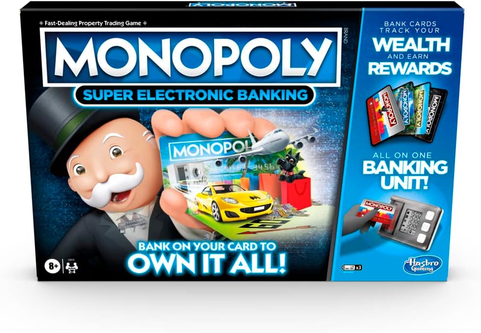 Monopoly Ultimate Rewards, Family Board Game, Cashless Electronic Banking, Classic Gameplay with a Twist, Property Trading & Fast-Paced Fortune Building, Ages 8+