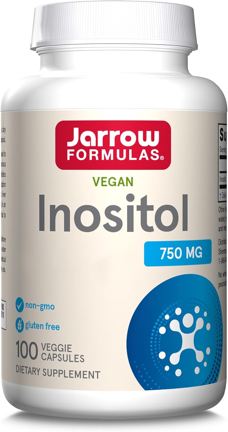 Jarrow Formulas, Inositol, 750mg, High Dose, 100 Vegan Capsules, Lab Tested, Gluten Free, Vegetarian, Soy Free, Non GMO