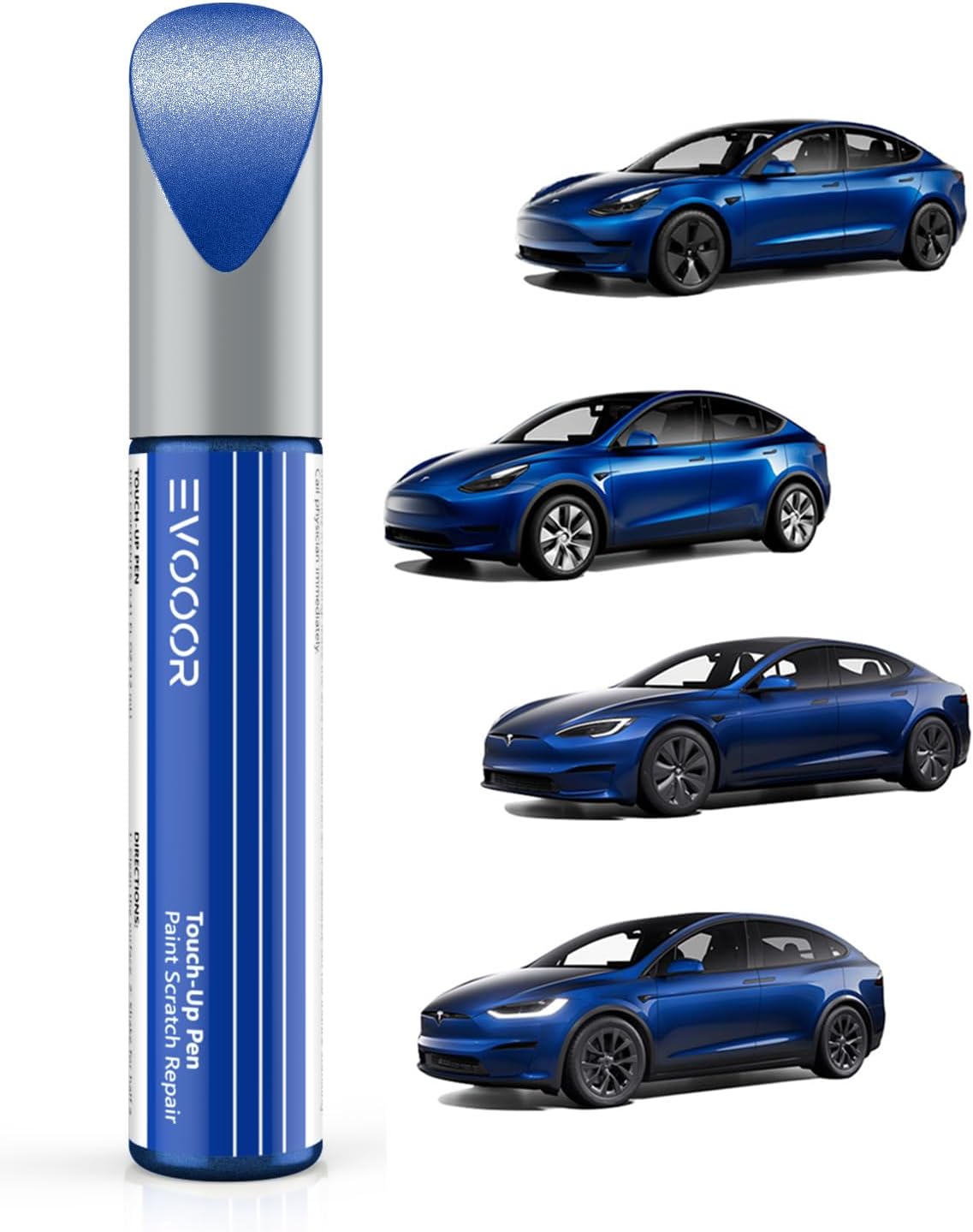 PARTS4EV Touch Up Car Paint for Tesla- DIY Scratches Repair With Color-Matched for Model 3/Y/S/X (Deep Blue Metallic (PPSB))